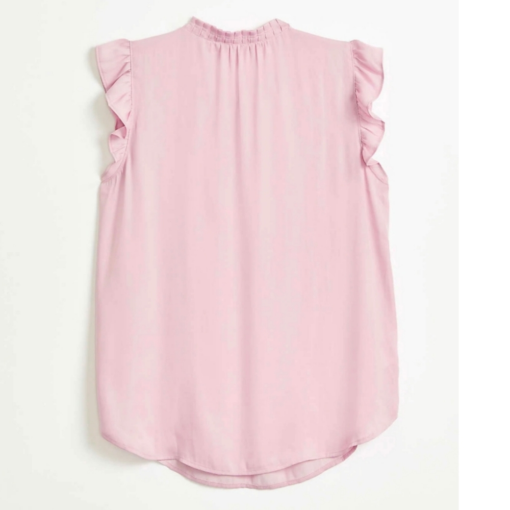 Loft Ruffle Split Neck Top - Picture 3 of 7